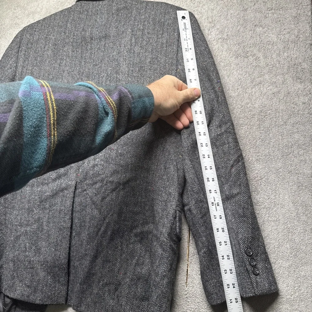 Bert Pulitzer Lambswool‎ Tweed Blazer Gray Classic Sport Coat Men's 42R